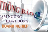 Nghĩa vụ thuế của doanh nghiệp khi tạm ngừng hoạt động