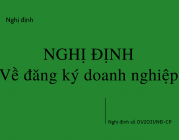 Những điểm mới của nghị định 01/2021